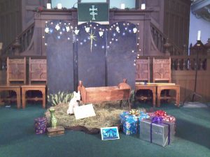Central Nativity scene