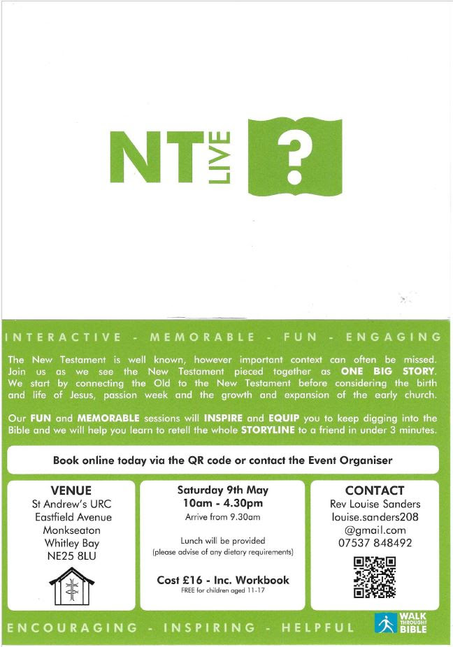 Flyer for New Testament Live